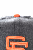 NEW ERA "BROADWAY BULLY" SAN FRANCISCO GIANTS FITTED HAT (HEATHER BLACK/ORANGE)h