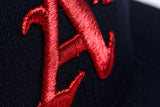 NEW ERA "MONEY MITCH" OAKLAND A'S  FITTED HAT (NAVY/SCARLET)