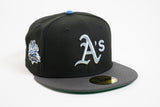 NEW ERA "SOMETHING ABOUT THE WC" OAKLAND A'S FITTED HAT (BLACK/DARK GRAPHITE)
