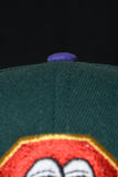 NEW ERA “LOOKOUTS" CHATTANOOGA LOOKOUTS FITTED HAT (DARK GREEN/NEW ORCHID)