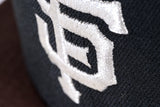 NEW ERA "DIRTY 2.0" SAN FRANCISCO GIANTS FITTED HAT (BLACK/BURNT WOOD/BRICK RED)