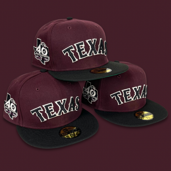 NEW ERA COUNTRY CLUB TEXAS RANGERS FITTED (BLACK PINSTRIPE/RED) – So  Fresh Clothing