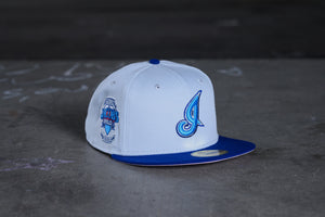 NEW ERA "ICE MAN" CLEVELAND INDIANS FITTED HAT (SNOW GRAY/DARK ROYAL)