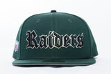 NEW ERA "OLD MONEY" LAS VEGAS RAIDERS FITTED HAT (DARK GREEN/BLACK)