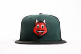 NEW ERA "PUDDY" NEW JERSEY DEVILS FITTED HAT (BLACK/DARK GREEN/SCARLET)