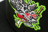 NEW ERA "CREATURE” SAN JOSE SHARKS FITTED HAT (BLACK/LIME GREEN)
