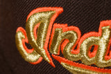 NEW ERA “INDIANA 2.0" CLEVELAND INDIANS FITTED HAT (DARK BROWN)