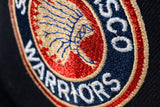 NEW ERA "POLO SWEATER” SAN FRANCISCO WARRIORS FITTED HAT (NAVY/SCARLET)