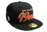 NEW ERA "RETRO CLASSIC" SAN FRANCISCO 49ERS FITTED HAT (BLACK)