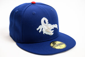 NEW ERA "BUFFALO KIDS" SCOTTSDALE SCORPIONS  FITTED HAT (LIGHT ROYAL/SCARLET)