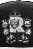 NEW ERA “BLACK HOLE” LAS VEGAS RAIDERS FITTED HAT (BLACK/METALLIC SILVER)