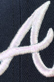 NEW ERA "DELUXE"ATLANTA BRAVES FITTED HAT (NAVY/RED)