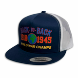 SFC “BACK 2 BACK" MESH TRUCKER SNAPBACK (NAVY/WHITE)