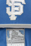 NEW ERA "FISH SCALE” SAN FRANCISCO GIANTS  FITTED HAT + SHOVEL SCOOPER BLIP (INDIGO BLUE/DARK GRAPHITE/CHROME)