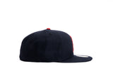 NEW ERA "MONEY MITCH" OAKLAND A'S  FITTED HAT (NAVY/SCARLET)