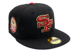 NEW ERA "FAREWELL 2 THE STICK" SAN FRANCISCO 49ERS FITTED HAT (BLACK/RED)