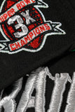 NEW ERA “DEEP EAST” LAS VEGAS RAIDERS FITTED HAT (BLACK/SILVER)