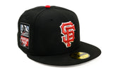 NEW ERA "PURSUIT” SAN FRANCISCO FITTED HAT (BLACK/RED)