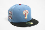 NEW ERA "OPT" PHILADELPHIA PHILLIES  FITTED HAT (FADED BLUE/BLACK)