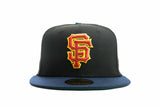 NEW ERA "MAZINGER" SAN FRANCISCO GIANTS FITTED HAT (BLACK/NAVY/LIGHT BLUE)