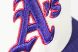 NEW ERA "COOKIES” OAKLAND A'S FITTED HAT (CHROME WHITE/PURPLE/RED)