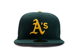 NEW ERA "DELUXE" OAKLAND A'S FITTED HAT (DARK GREEN)