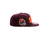 NEW ERA "ORANGE" SAN JOSE SHARKS FITTED HAT (MAROON/BLACK)