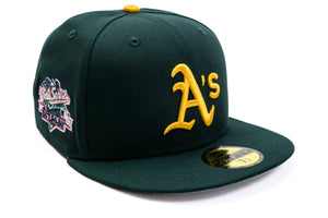 NEW ERA "DELUXE" OAKLAND A'S FITTED HAT (DARK GREEN)