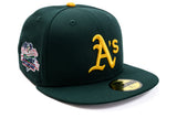 NEW ERA "DELUXE" OAKLAND A'S FITTED HAT (DARK GREEN)