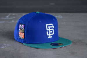 NEW ERA "FRE-TIPS" SF GIANTS FITTED HAT (DARK ROYAL/GREEN)