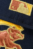 NEW ERA "SPROUL HALL" CHICAGO CUBS FITTED HAT (BLACK/NAVY/GOLD)