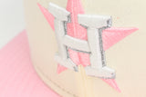 NEW ERA "SHY PINK" HOUSTON ASTROS FITTED HAT (CHROME/PINK)
