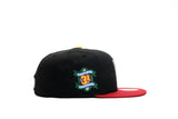 NEW ERA "STACKIN CHIPS" LAS VEGAS RAIDERS FITTED HAT (BLACK/PINOT RED/YELLOW)