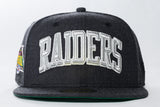 NEW ERA "ARCH SHELL"  LAS VEGAS RAIDERS FITTED HAT (HEATHER BLACK)