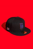 NEW ERA "SECRET SERVICE" BIRMINGHAM BARONS FITTED HAT (BLACK/METALLIC RED & BLUE)
