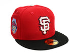 NEW ERA "XIX MVP” SAN FRANCISCO GIANTS  FITTED HAT (SCARLET/BLACK/CHROME)