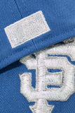 NEW ERA "FISH SCALE” SAN FRANCISCO GIANTS  FITTED HAT + SHOVEL SCOOPER BLIP (INDIGO BLUE/DARK GRAPHITE/CHROME)