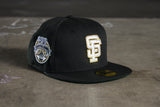 NEW ERA "RAPPER JEWELRY" SF GIANTS FITTED HAT (BLACK/METALLIC IRIS/GOLD)