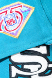 NEW ERA "UPTOWN NINER 3.0” SAN FRANCISCO 49ERS FITTED HAT (TEAL/RED)