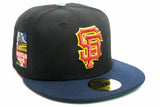NEW ERA "MAZINGER" SAN FRANCISCO GIANTS FITTED HAT (BLACK/NAVY/LIGHT BLUE)
