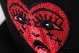 SFC X CHICANO ELECTRIC "CORAZON" FITTED HAT (BLACK/RED)