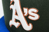 NEW ERA "DIFFERENT GREENS” OAKLAND 'AS  FITTED HAT (DARK SEAWEED/ROYAL BLUE)