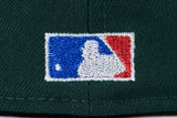 NEW ERA "DELUXE" OAKLAND A'S FITTED HAT (DARK GREEN)