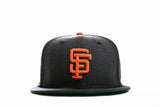 NEW ERA "BROADWAY BULLY" SAN FRANCISCO GIANTS FITTED HAT (HEATHER BLACK/ORANGE)h