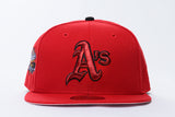 NEW ERA "831" OAKLAND A'S FITTED HAT (SCARLET/BLACK/PINK)