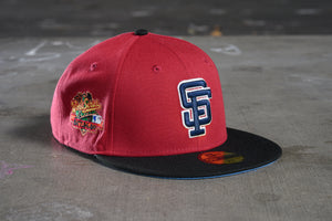 NEW ERA "OKINAWA" SF GIANTS FITTED HAT (BRICK RED/BLACK)