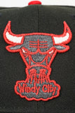 NEW ERA "NBA ON NBC” CHICAGO BULLS FITTED HAT (BLACK/SCARLET)