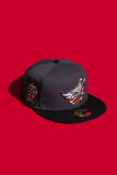 NEW ERA "AK" ANAHEIM ANGELS FITTED HAT (GREY/CHARCOAL GREY)