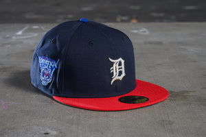 NEW ERA "DETROIT STEEL" DETROIT TIGERS FITTED HAT (NAVY/SCARLET)