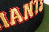 NEW ERA "FINAL ZILLA” SAN FRANCISCO GIANTS  FITTED HAT (BLACK/RIFLE GREEN/RED)